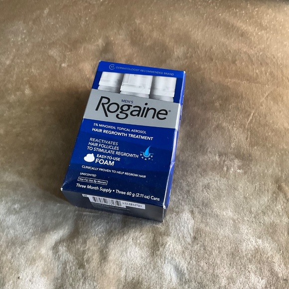 Men's ROGAINE 5% Minoxidil Unscented Foam Hair Regrowth - 3 Pack. Exp. 07/2026 - Picture 2 of 5